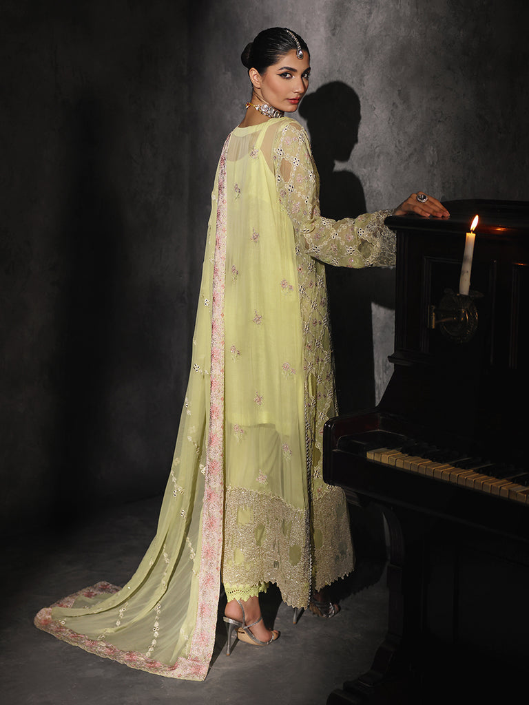 Rajbari | Sage Chiffon Edit | Ivy - Official Rajbari stockist in UK - Sakeena London