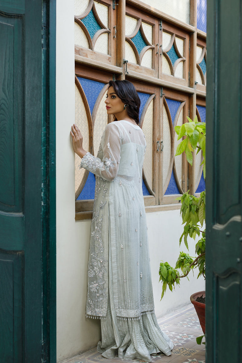 Wahajmkhan | Bahar Begum Formals | SILVER MINT BAHAR JORA - Official Wahaj M.Khan stockist in UK - Sakeena London