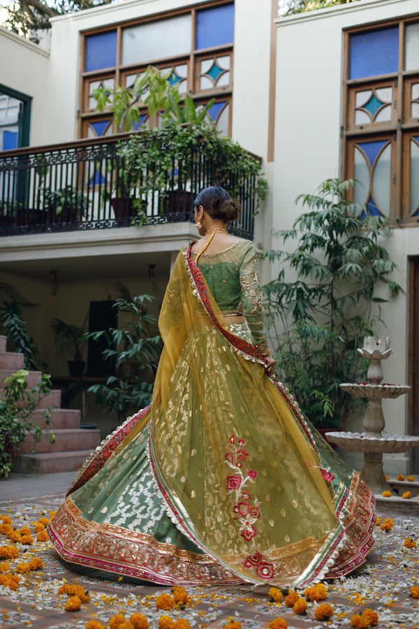 Wahajmkhan | Bahar Begum Formals | GREEN GALORE - Official Wahaj M.Khan stockist in UK - Sakeena London