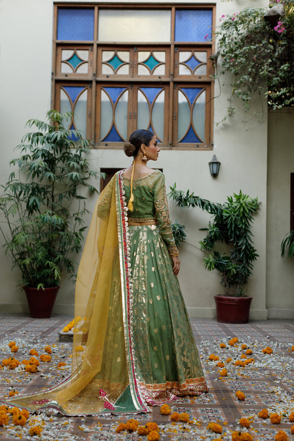 Wahajmkhan | Bahar Begum Formals | GREEN GALORE - Official Wahaj M.Khan stockist in UK - Sakeena London
