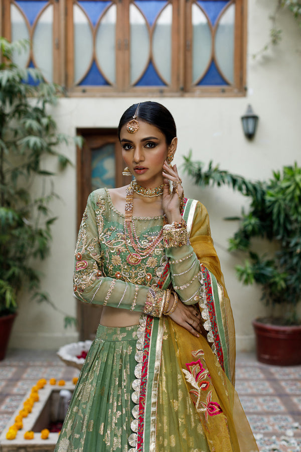 Wahajmkhan | Bahar Begum Formals | GREEN GALORE - Official Wahaj M.Khan stockist in UK - Sakeena London
