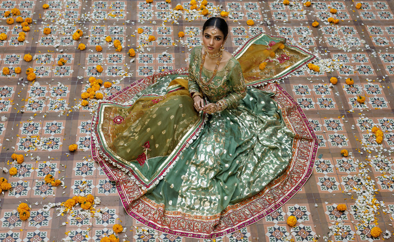 Wahajmkhan | Bahar Begum Formals | GREEN GALORE - Official Wahaj M.Khan stockist in UK - Sakeena London