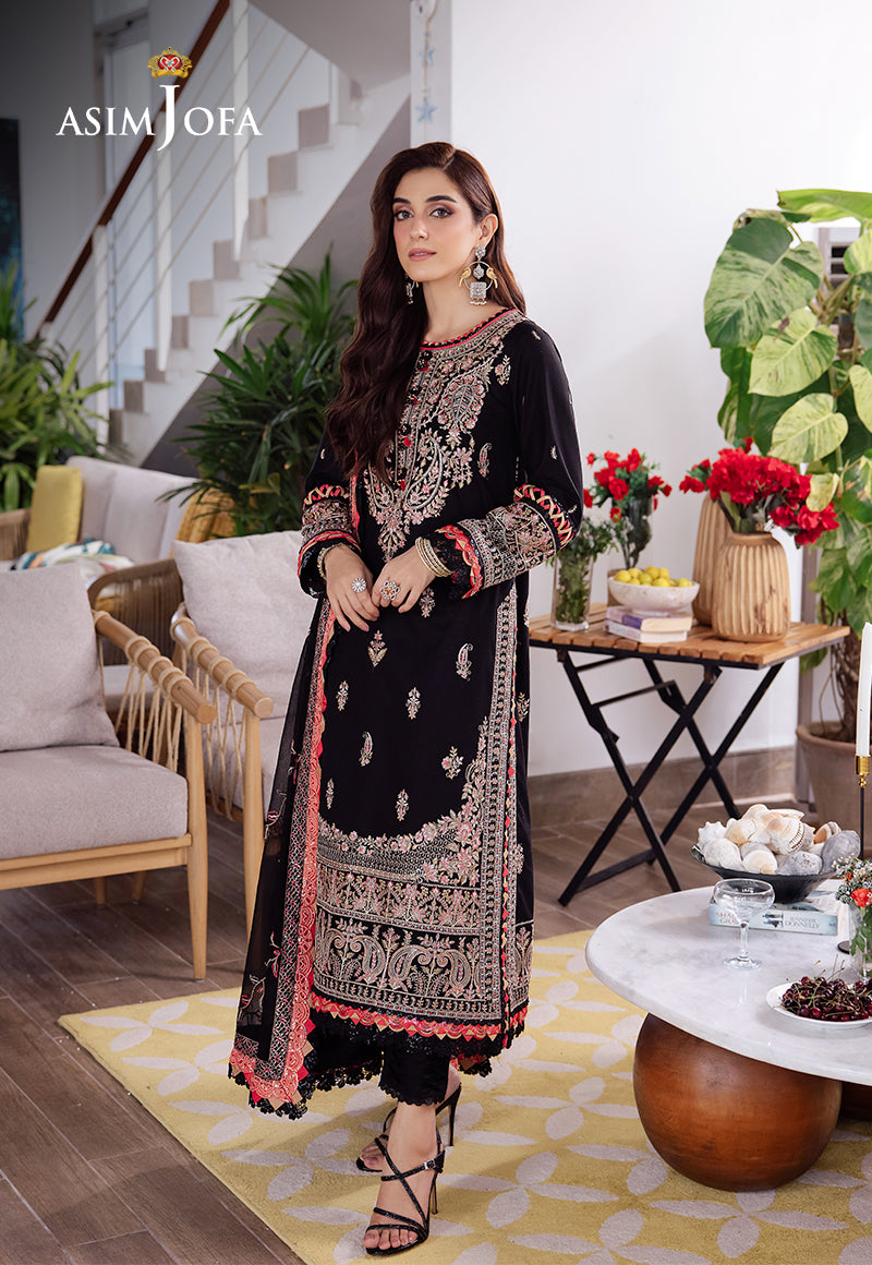 Asim Jofa | Uraan Lawn Chiffon Collection | AJUR-08 - Official Asim Jofa stockist in UK - Sakeena London