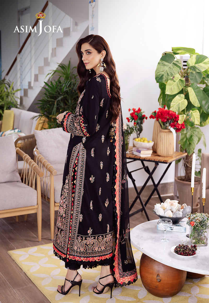 Asim Jofa | Uraan Lawn Chiffon Collection | AJUR-08 - Official Asim Jofa stockist in UK - Sakeena London