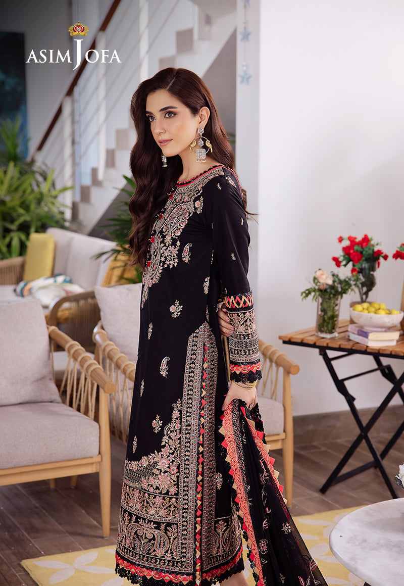 Asim Jofa | Uraan Lawn Chiffon Collection | AJUR-08 - Official Asim Jofa stockist in UK - Sakeena London