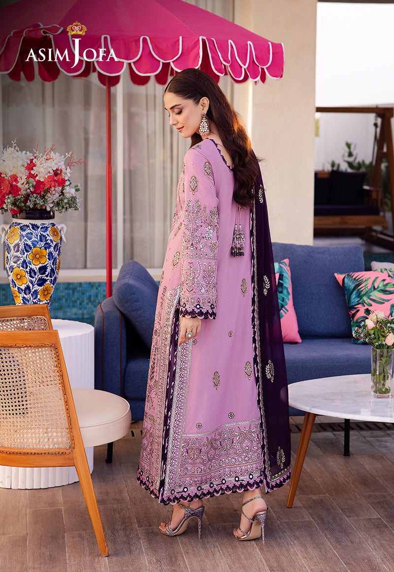Asim Jofa | Uraan Lawn Chiffon Collection | AJUR-03 - Official Asim Jofa stockist in UK - Sakeena London