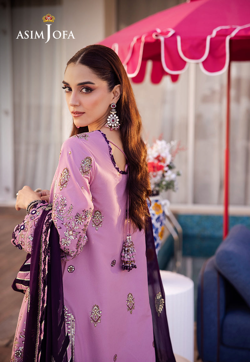 Asim Jofa | Uraan Lawn Chiffon Collection | AJUR-03 - Official Asim Jofa stockist in UK - Sakeena London