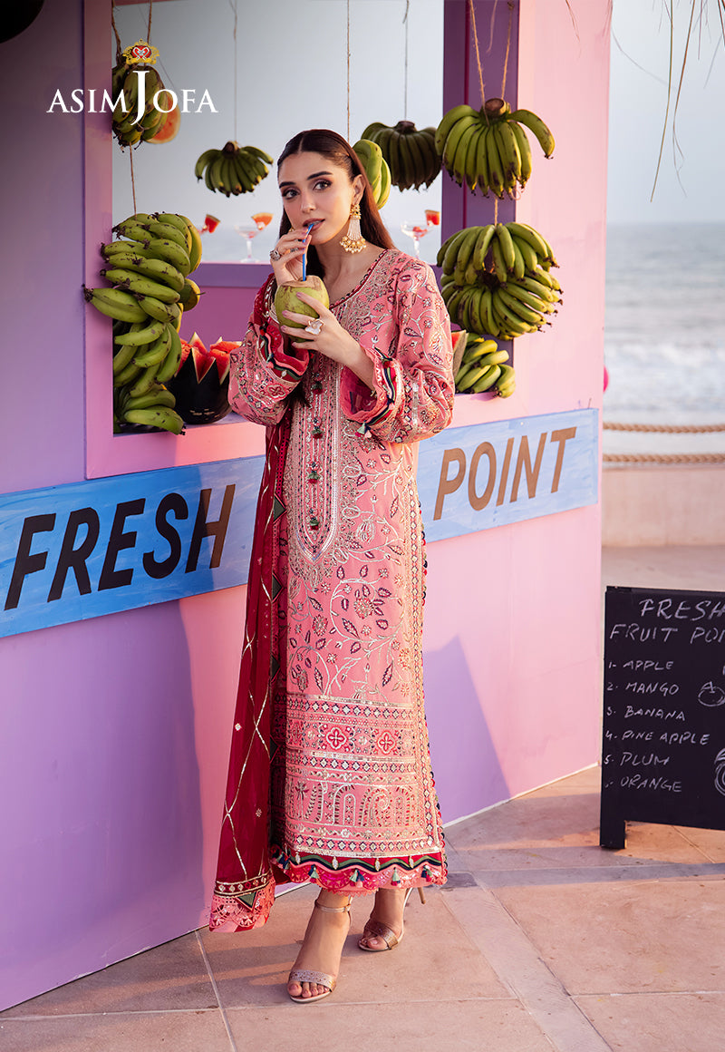 Asim Jofa | Uraan Lawn Chiffon Collection | AJUR-06 - Official Asim Jofa stockist in UK - Sakeena London