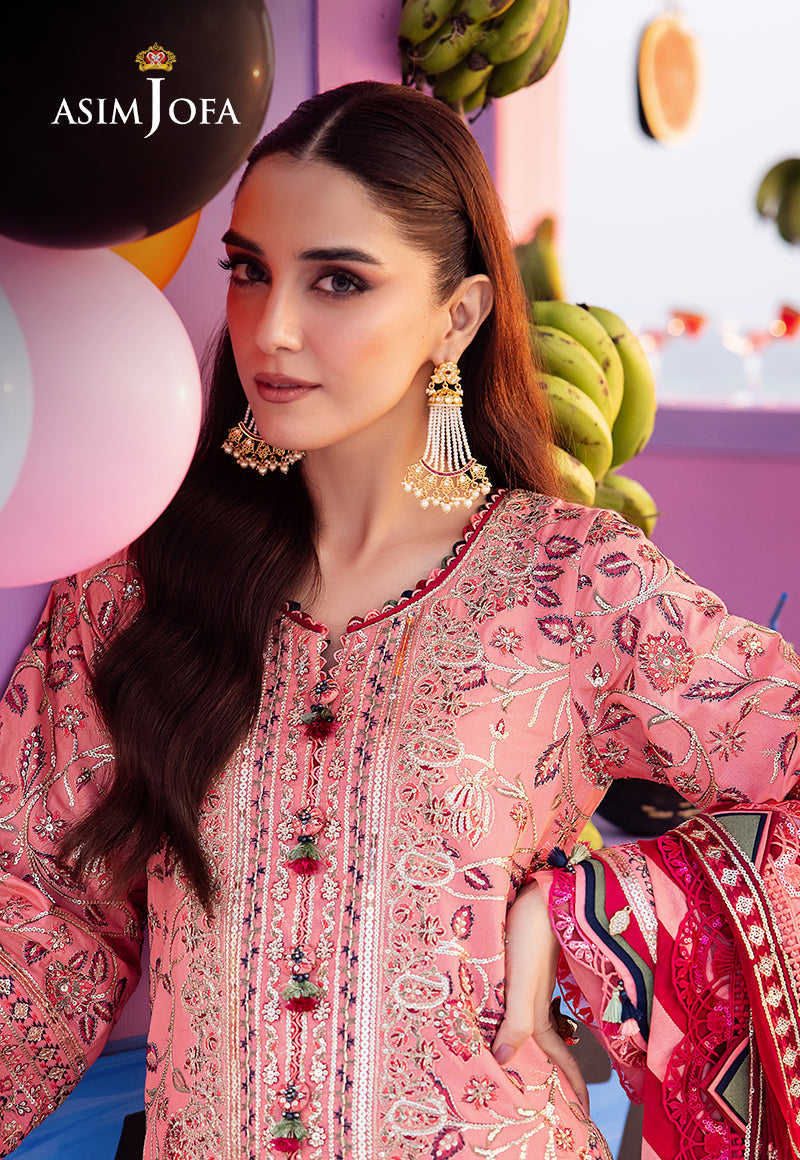 Asim Jofa | Uraan Lawn Chiffon Collection | AJUR-06 - Official Asim Jofa stockist in UK - Sakeena London