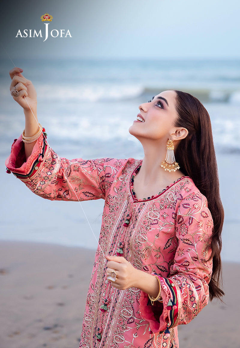 Asim Jofa | Uraan Lawn Chiffon Collection | AJUR-06 - Official Asim Jofa stockist in UK - Sakeena London