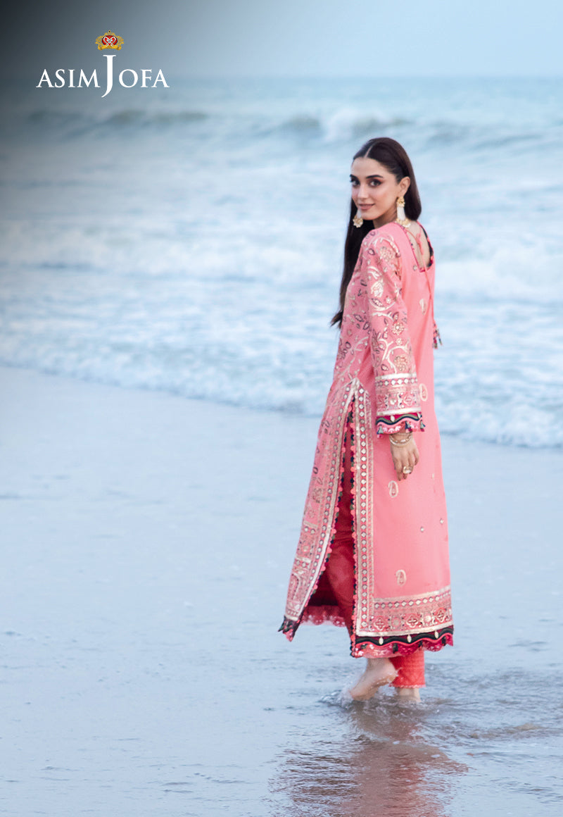 Asim Jofa | Uraan Lawn Chiffon Collection | AJUR-06 - Official Asim Jofa stockist in UK - Sakeena London