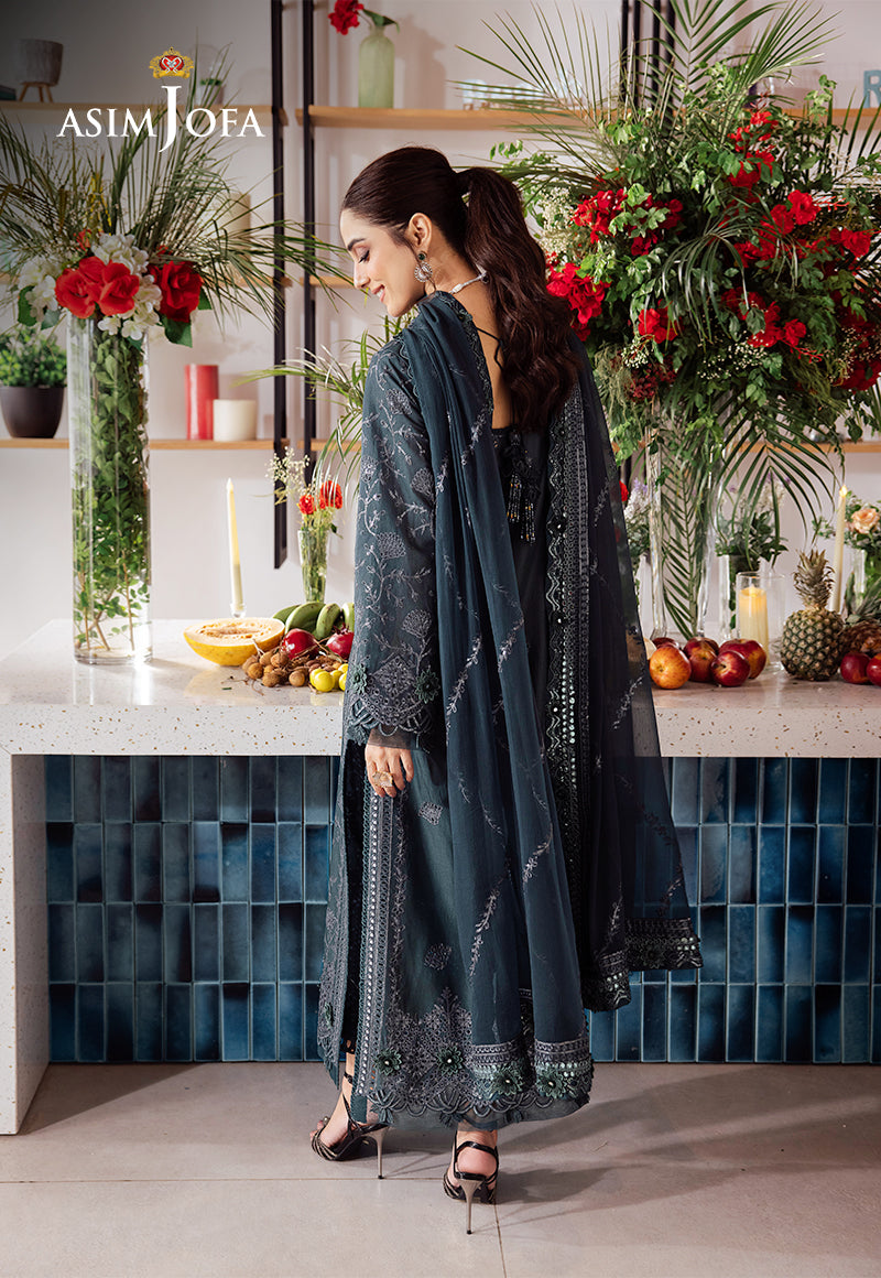 Asim Jofa | Uraan Lawn Chiffon Collection | AJUR-01 - Official Asim Jofa stockist in UK - Sakeena London