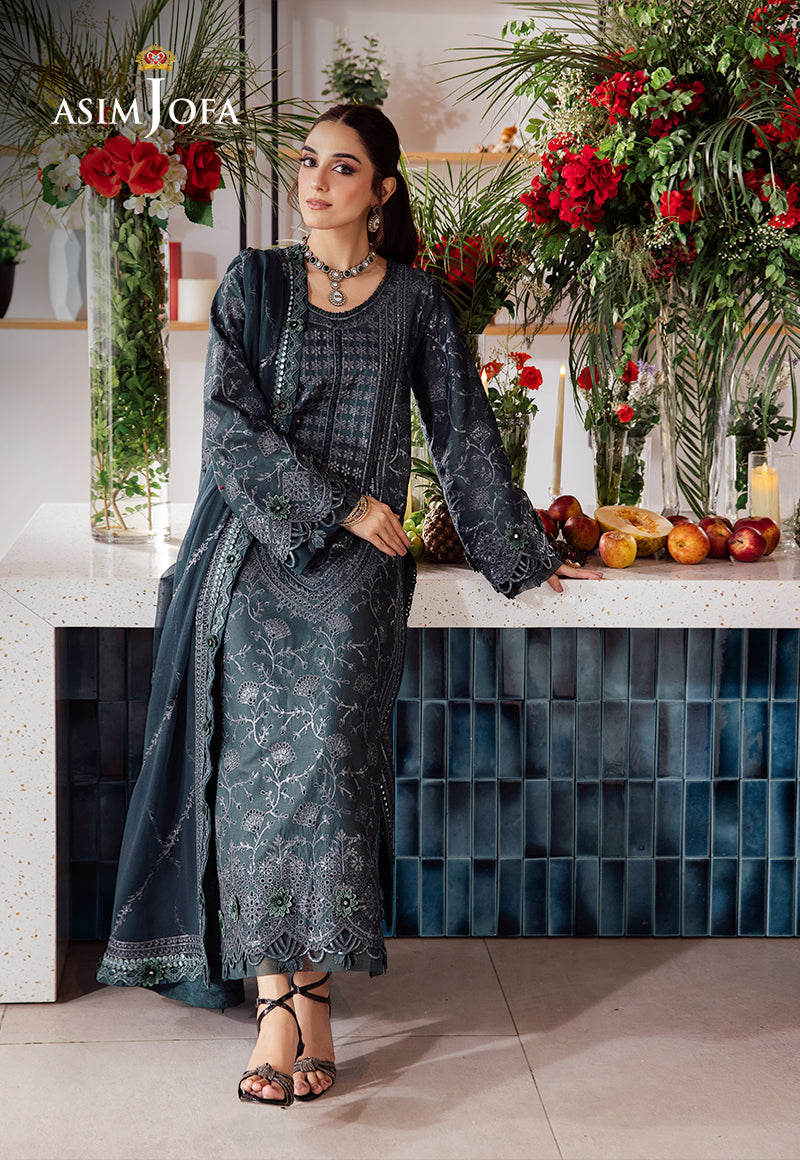 Asim Jofa | Uraan Lawn Chiffon Collection | AJUR-01 - Official Asim Jofa stockist in UK - Sakeena London