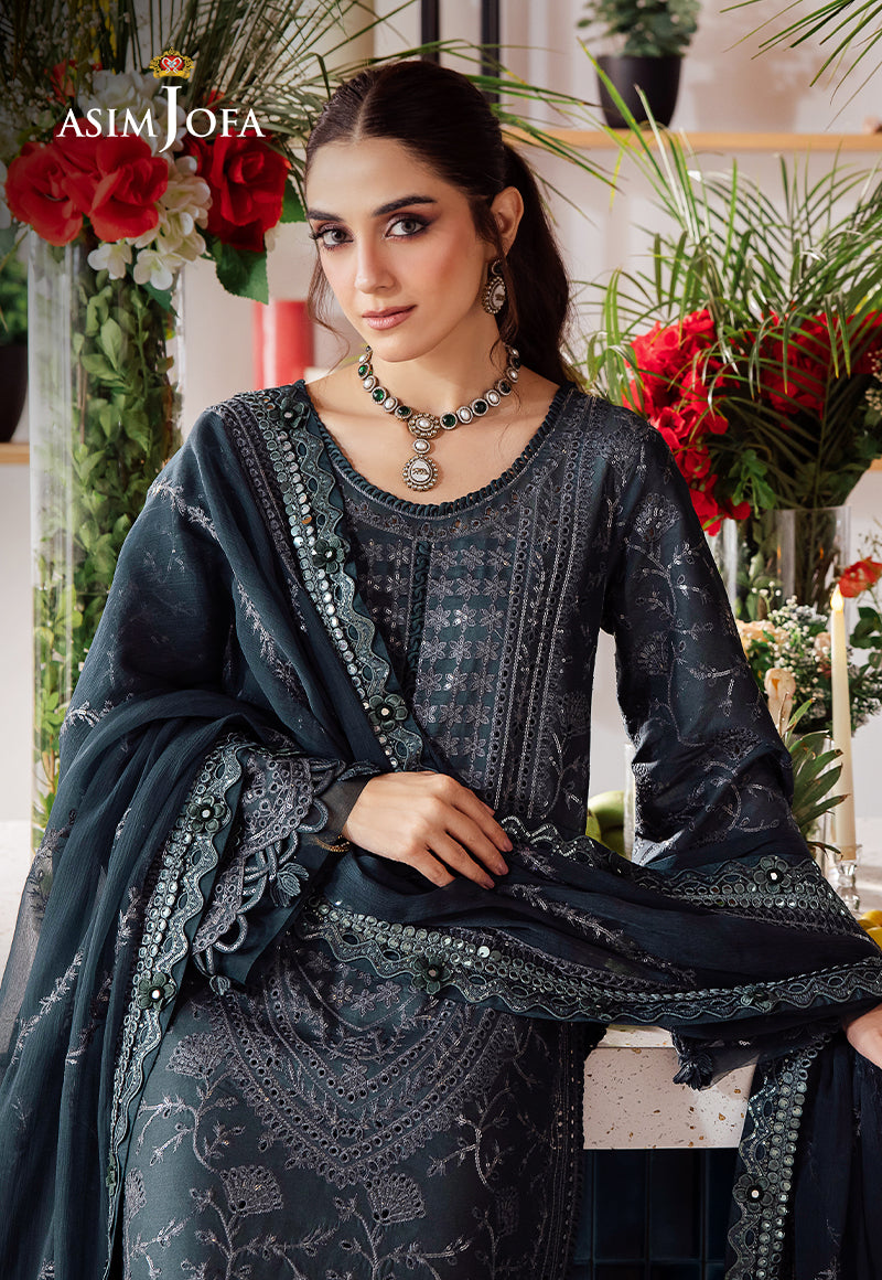 Asim Jofa | Uraan Lawn Chiffon Collection | AJUR-01 - Official Asim Jofa stockist in UK - Sakeena London