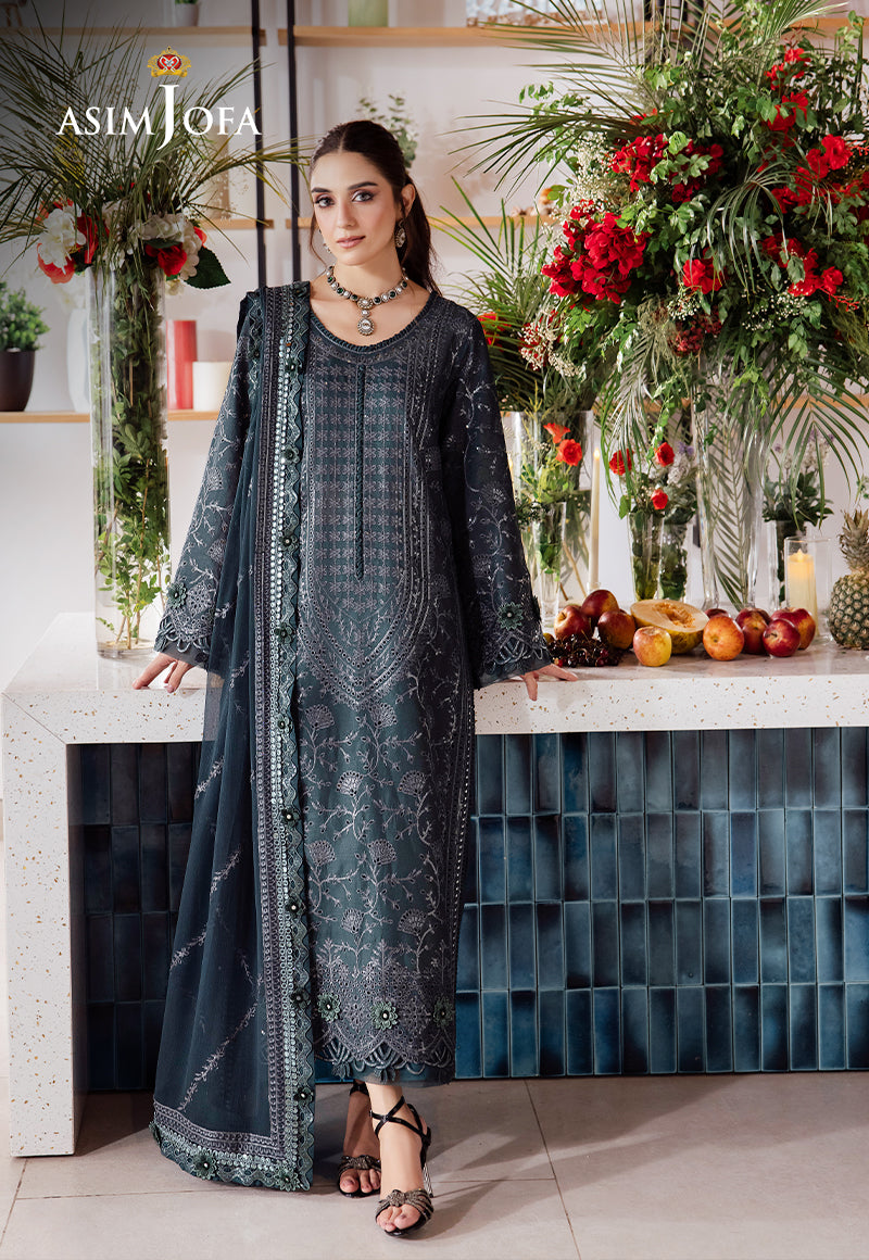 Asim Jofa | Uraan Lawn Chiffon Collection | AJUR-01 - Official Asim Jofa stockist in UK - Sakeena London