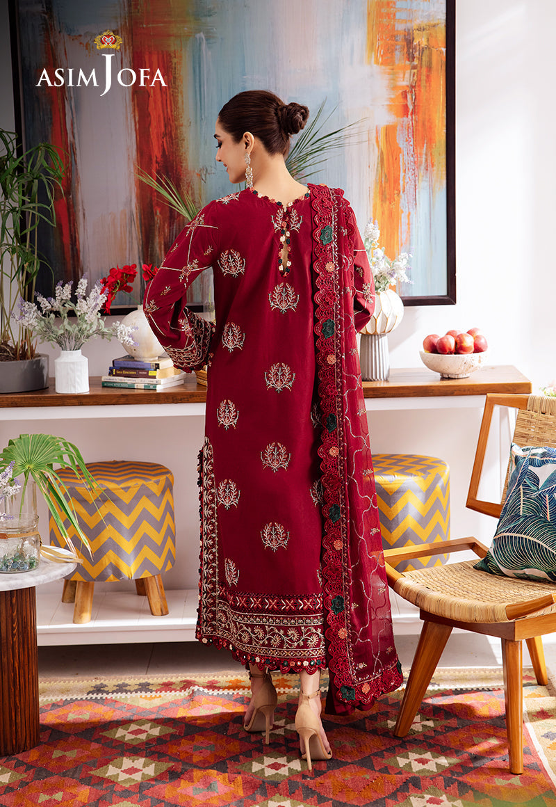 Asim Jofa | Uraan Lawn Chiffon Collection | AJUR-04 - Official Asim Jofa stockist in UK - Sakeena London