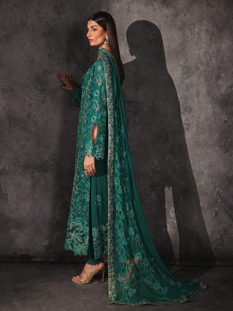 Rajbari | Sage Chiffon Edit | Opulance - Official Rajbari stockist in UK - Sakeena London