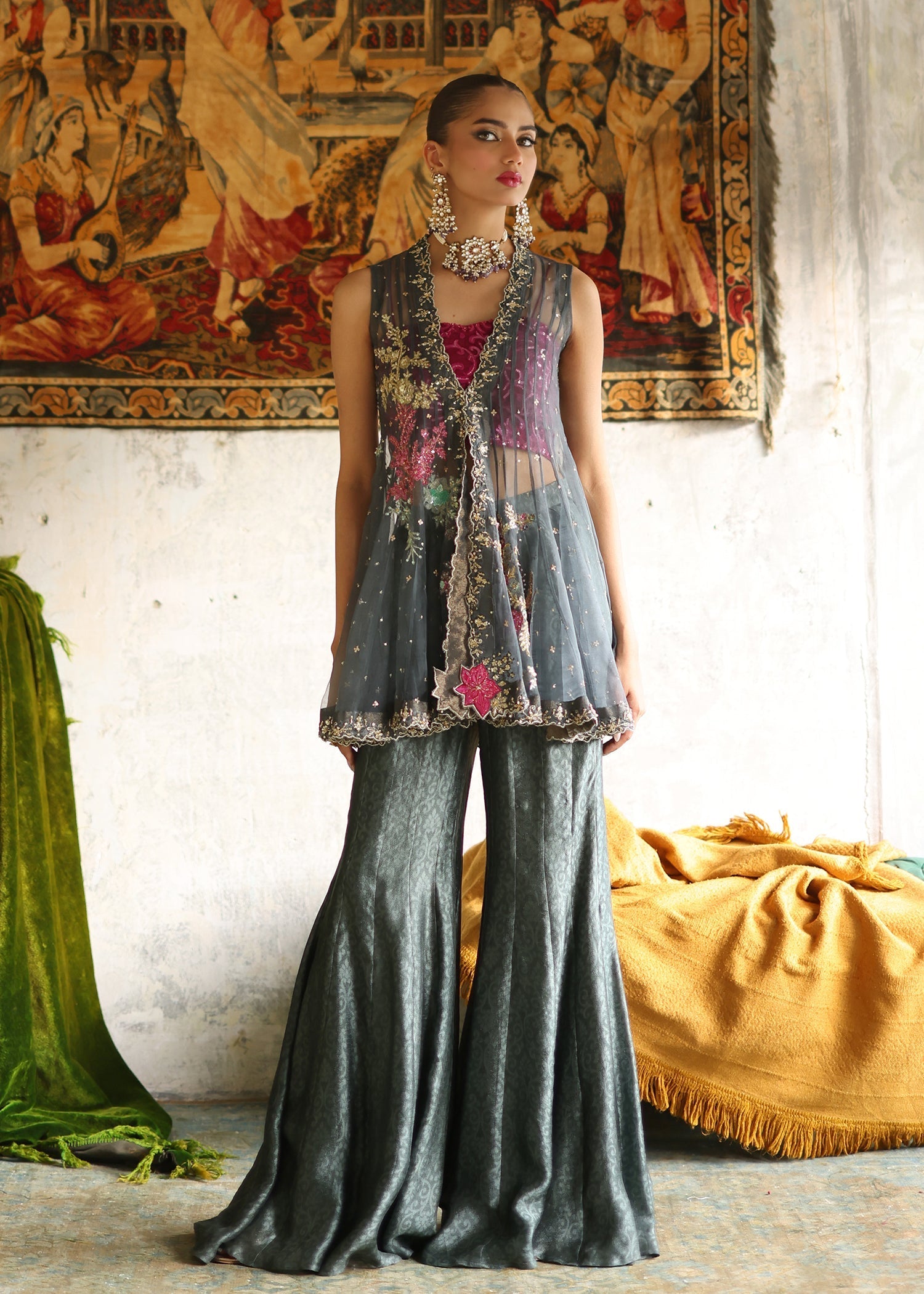Umsha | Mehfil-e-Rang | Midnight Ash - Official Umsha stockist in UK - Sakeena London