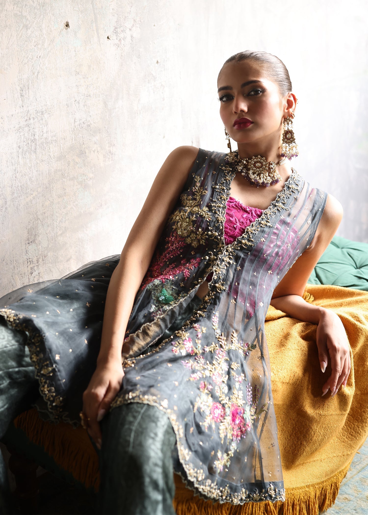 Umsha | Mehfil-e-Rang | Midnight Ash - Official Umsha stockist in UK - Sakeena London
