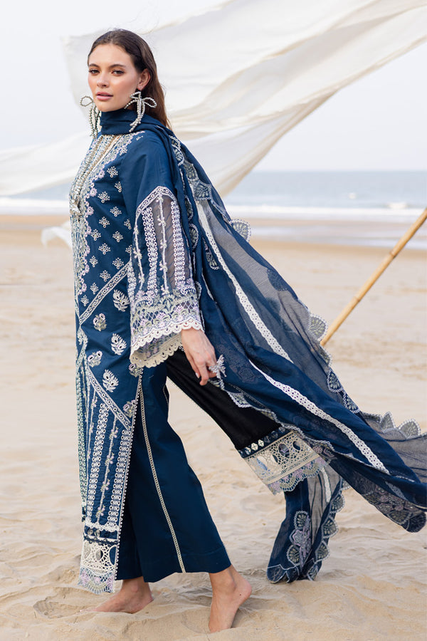 Marjjan | Mavi Lawn | MLL-19 A (TEAL BLUE) - Official Marjjan stockist in UK - Sakeena London