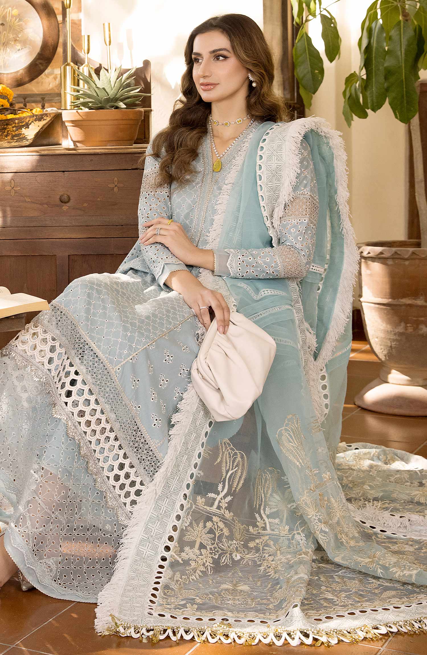 Maryum N Maria | Luxury Collection | MLRD-073 Iced Aqua - Official Maryam N Maria stockist in UK - Sakeena London