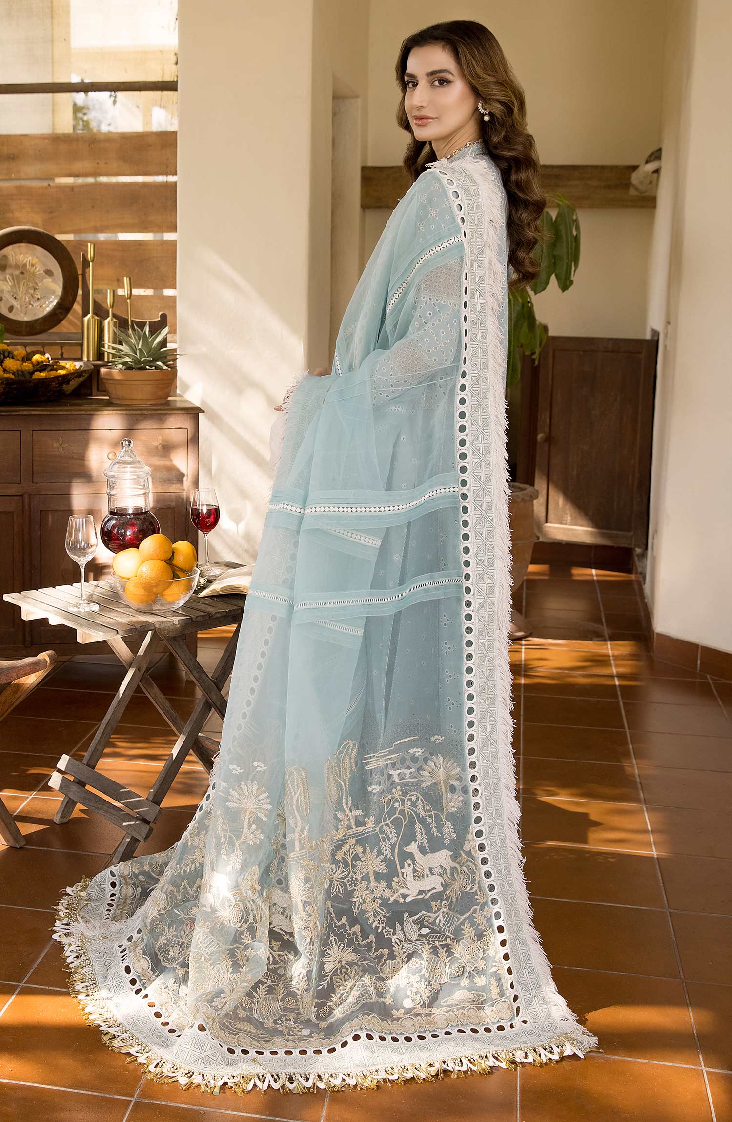 Maryum N Maria | Luxury Collection | MLRD-073 Iced Aqua - Official Maryam N Maria stockist in UK - Sakeena London