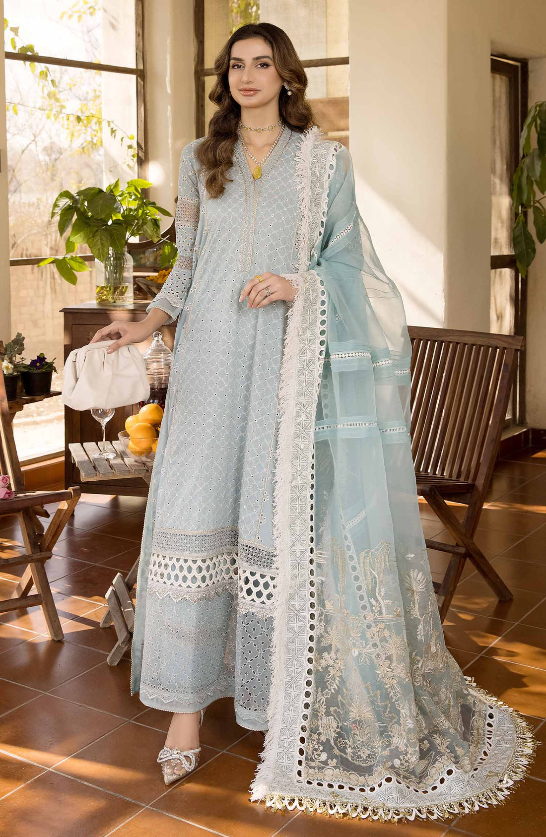 Maryum N Maria | Luxury Collection | MLRD-073 Iced Aqua - Official Maryam N Maria stockist in UK - Sakeena London