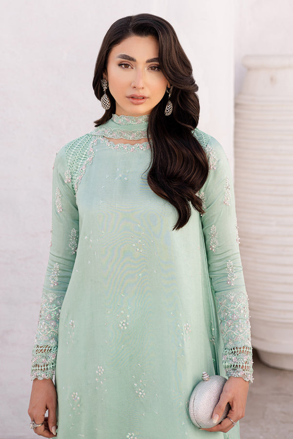 Marjjan | Elyna Lawn | NOA MP-45 (MINT GREEN) - Official Marjjan stockist in UK - Sakeena London