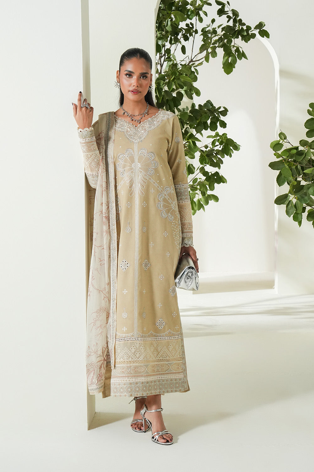 Maryum N Maria | Soiree Lawn | Summer Sand - Official Maryam N Maria stockist in UK - Sakeena London
