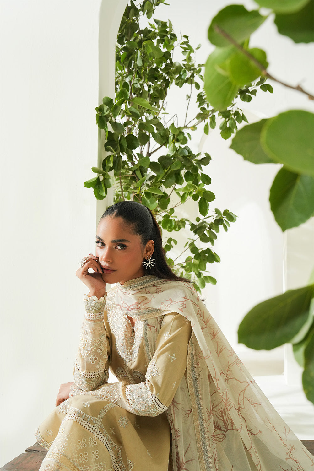 Maryum N Maria | Soiree Lawn | Summer Sand - Official Maryam N Maria stockist in UK - Sakeena London