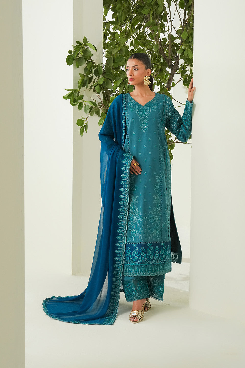 Maryum N Maria | Soiree Lawn | Freesia - Official Maryam N Maria stockist in UK - Sakeena London