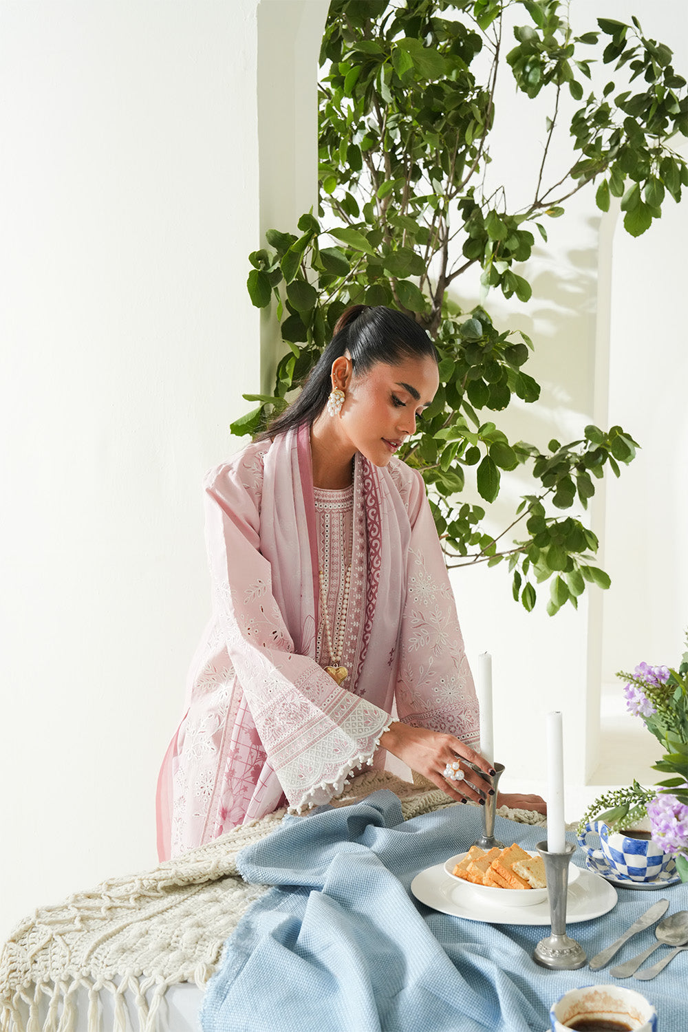 Maryum N Maria | Soiree Lawn | Salmon - Official Maryam N Maria stockist in UK - Sakeena London