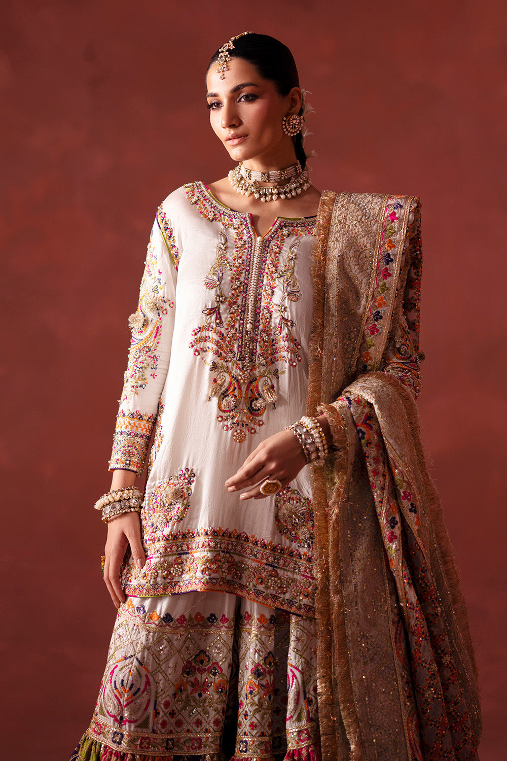 Maryum N Maria | Luxury Silk | MEHNDI NIGHT - MSS5895 - Official Maryum N Maria stockist in UK - Sakeena London