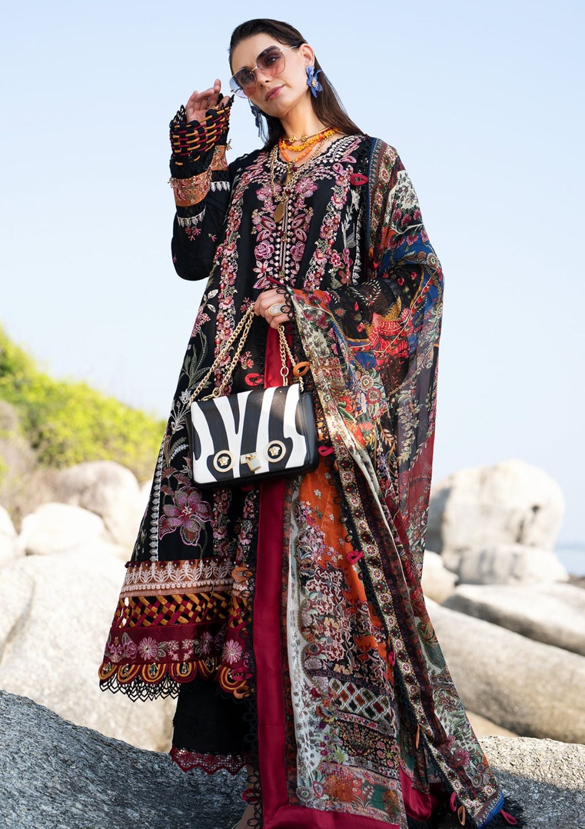 Lawn Collection - Alif - Signature - Luxury - ASL#03 - NOIR