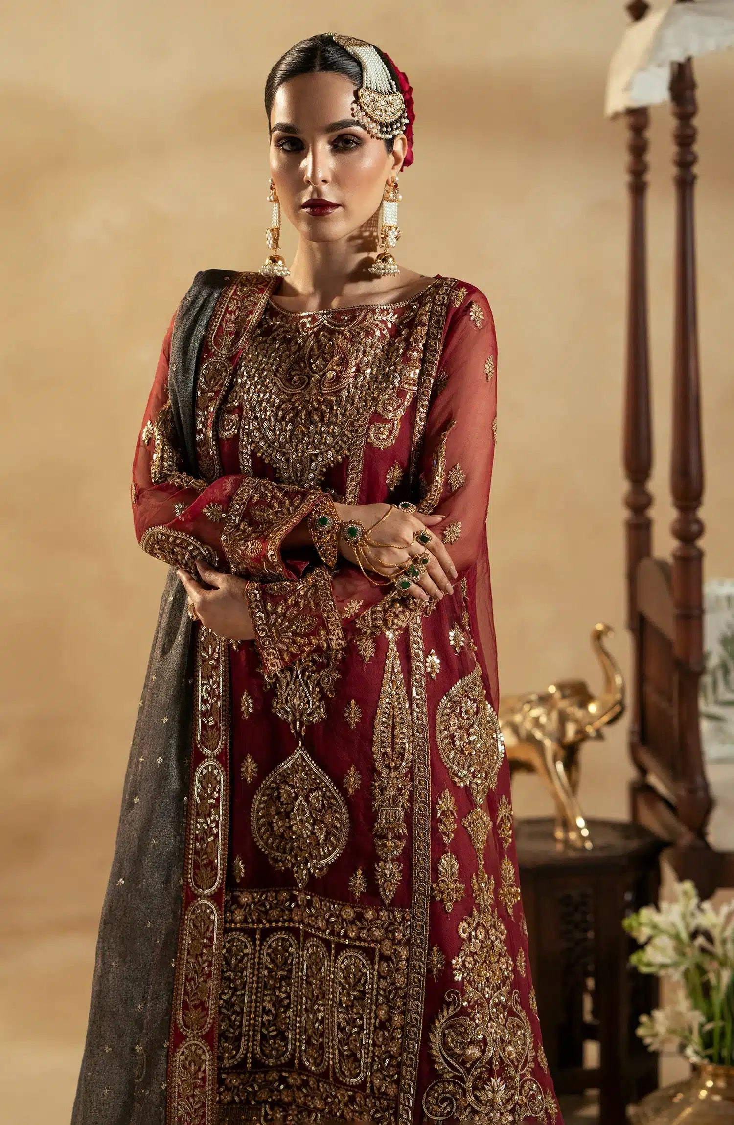 Maryum N Maria | Zamani Beghum Formals 23 | Ruby-(MW23-517) - Official Maryum N Maria stockist in UK - Sakeena London
