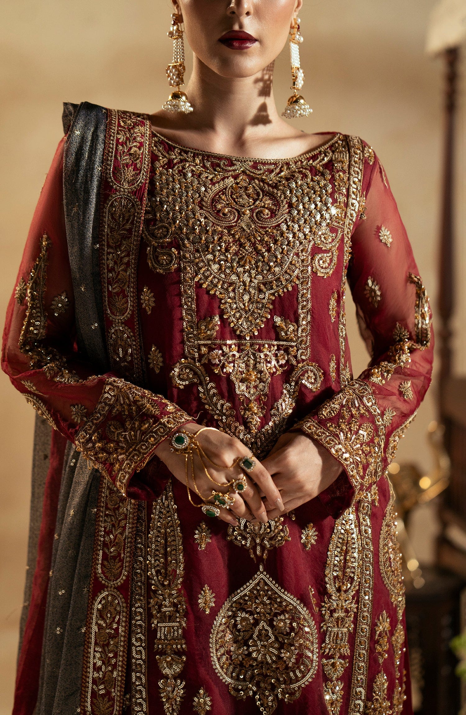 Maryum N Maria | Zamani Beghum Formals 23 | Ruby-(MW23-517) - Official Maryum N Maria stockist in UK - Sakeena London
