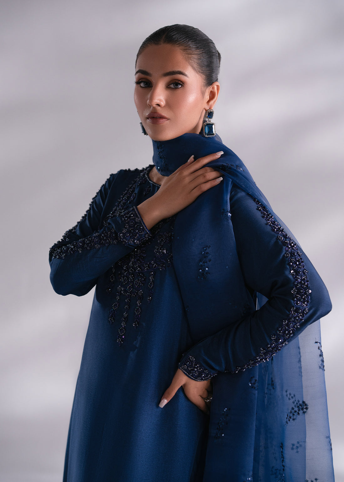 Mehak Yaqoob | Enchante The Luxe Edit | Sapphire - Official Mehak Yaqoob stockist in UK - Sakeena London