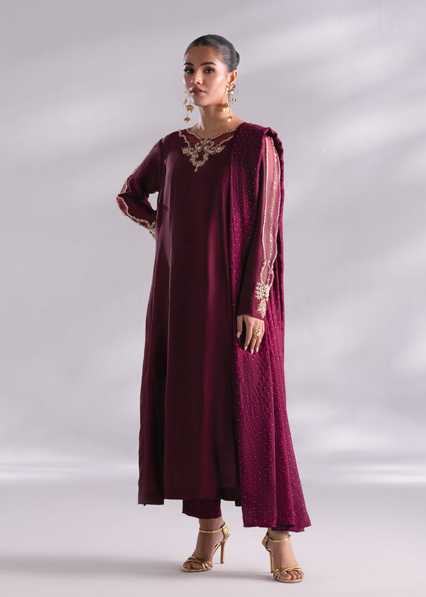Mehak Yaqoob | Enchante The Luxe Edit | Garnet - Official Mehak Yaqoob stockist in UK - Sakeena London