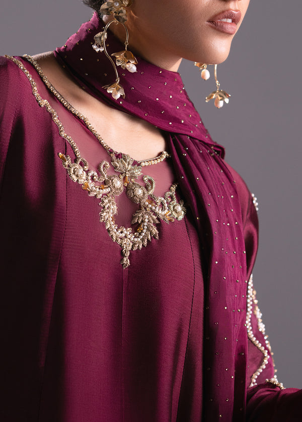 Mehak Yaqoob | Enchante The Luxe Edit | Garnet - Official Mehak Yaqoob stockist in UK - Sakeena London