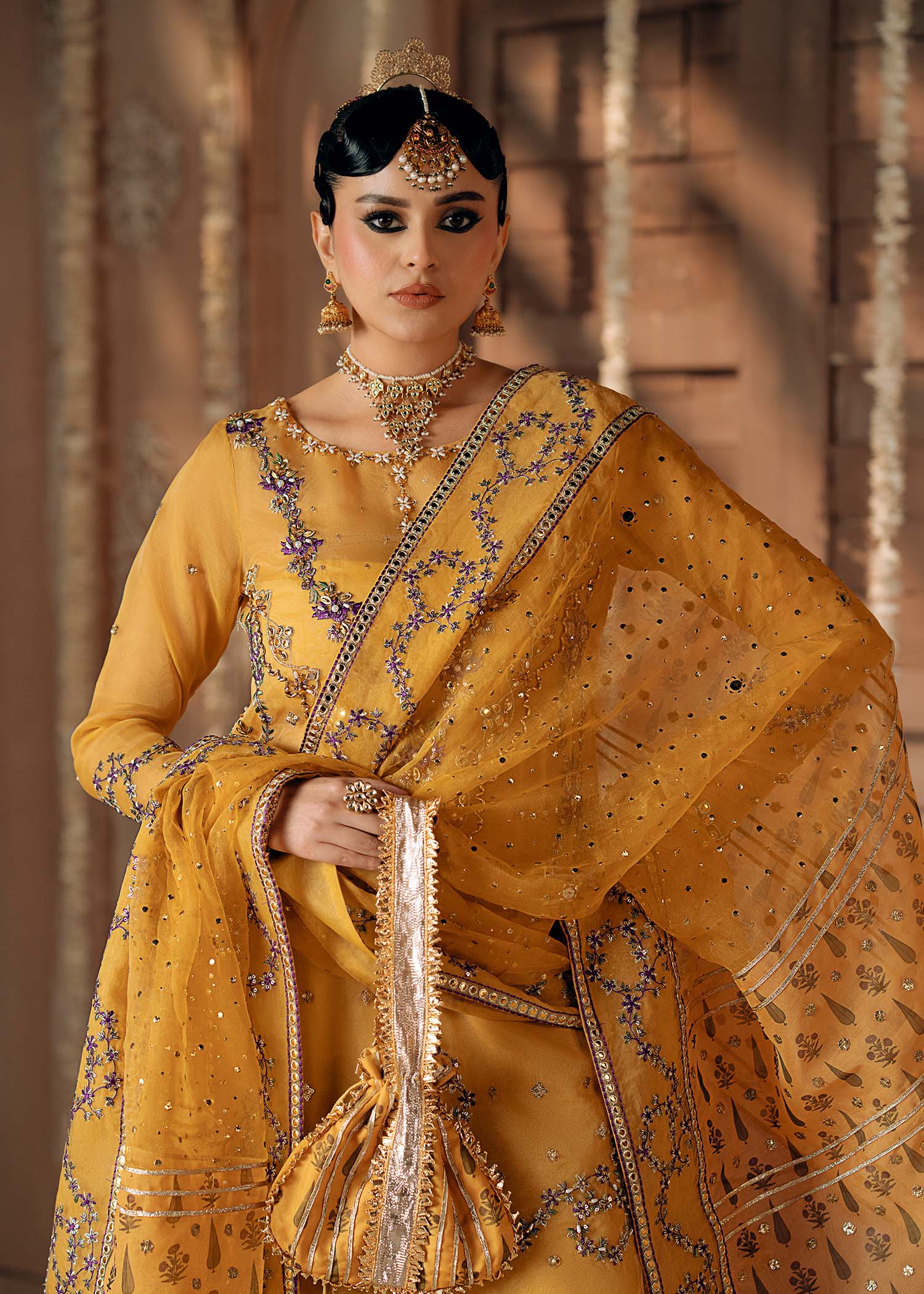 Fozia Khalid | Chamakh Dhamakh Wedding Festivity | Mayun - Official Fozia Khalid stockist in UK - Sakeena London