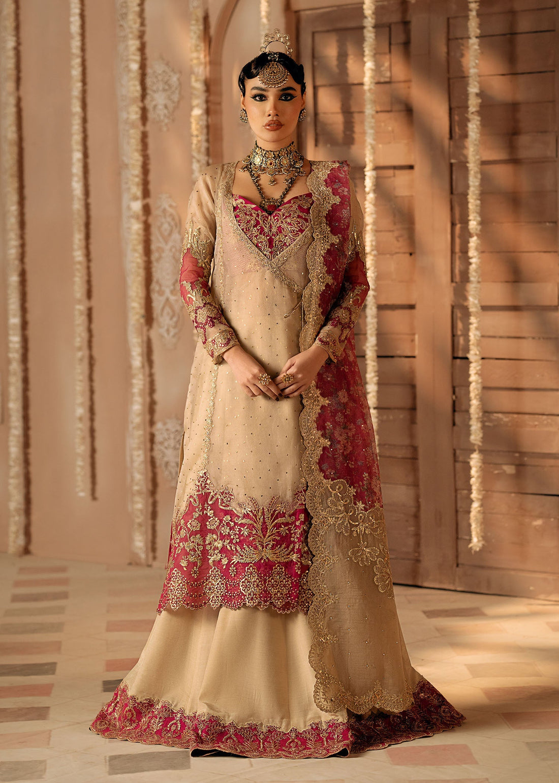 Fozia Khalid | Chamakh Dhamakh Wedding Festivity | Roka - Official Fozia Khalid stockist in UK - Sakeena London