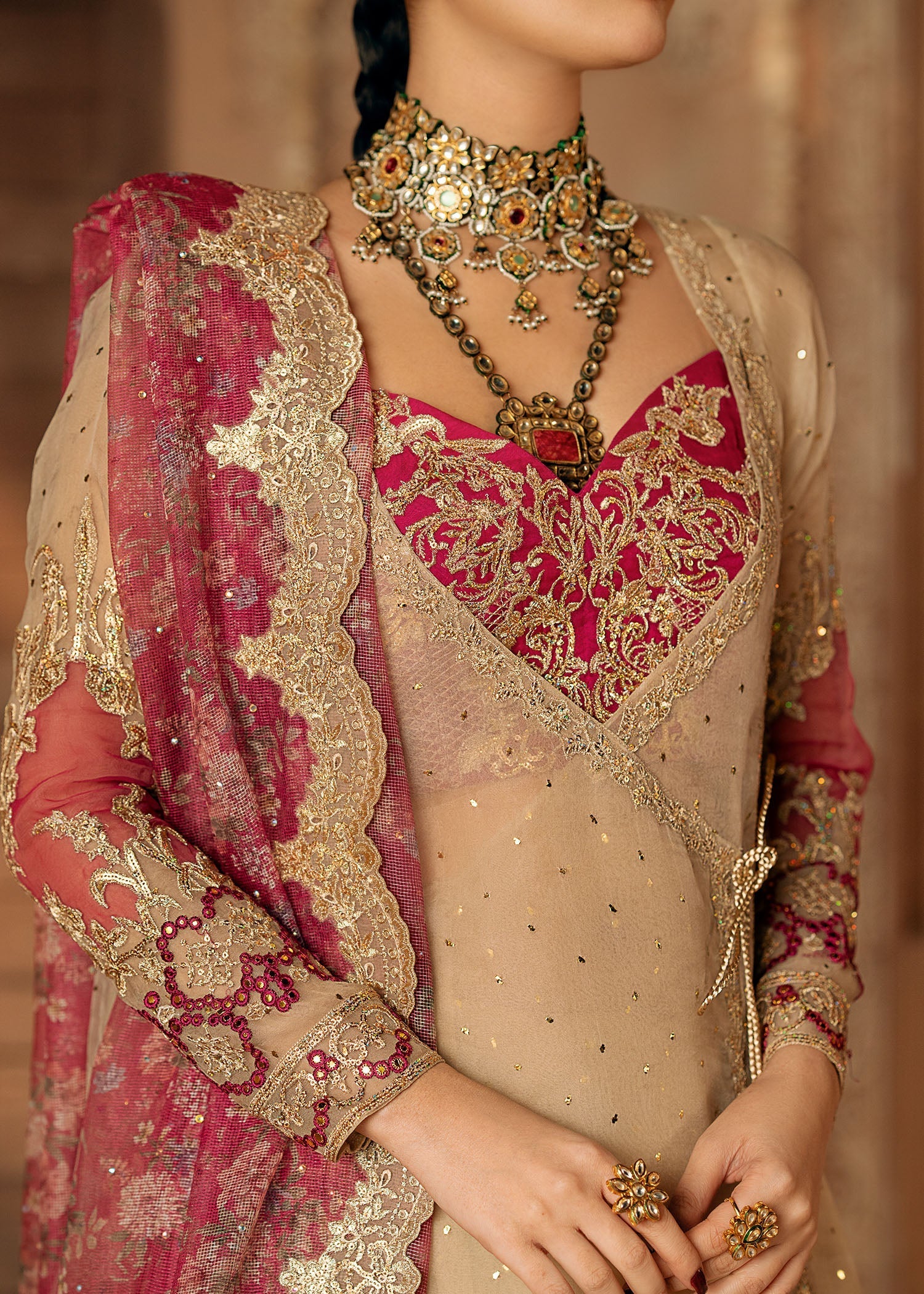 Fozia Khalid | Chamakh Dhamakh Wedding Festivity | Roka - Official Fozia Khalid stockist in UK - Sakeena London