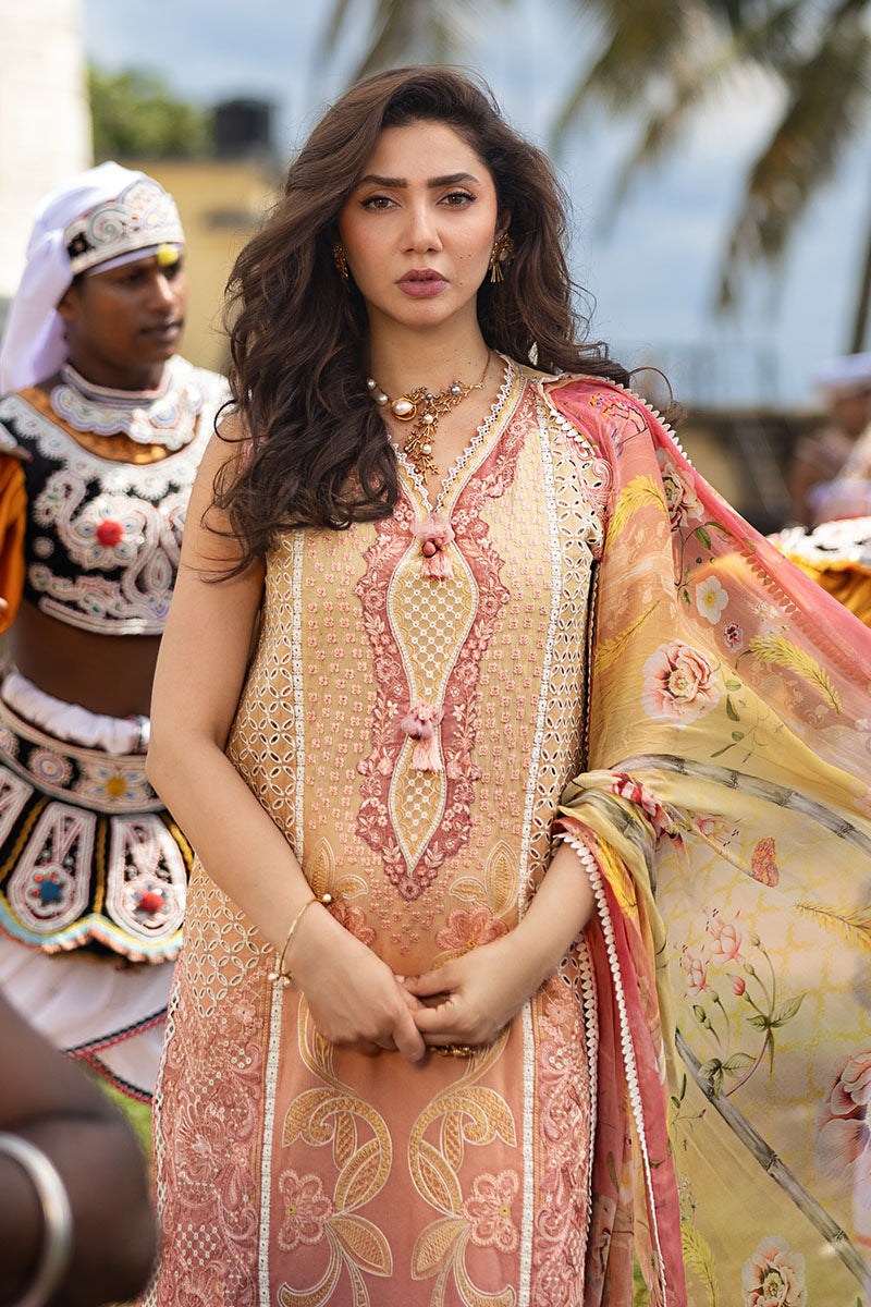 Mushq | Manaram Luxury Lawn 25 | Tranquil Spark - Official Mushq stockist in UK - Sakeena London