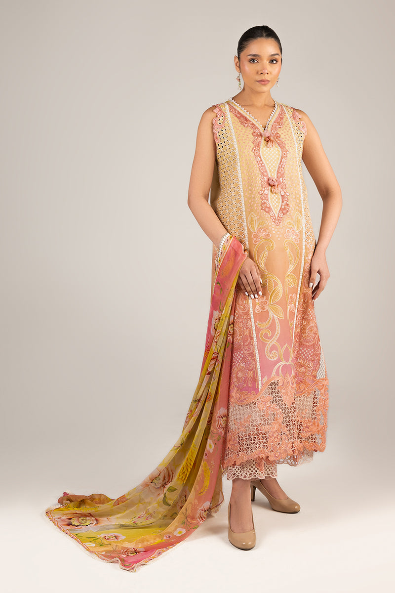 Mushq | Manaram Luxury Lawn 25 | Tranquil Spark - Official Mushq stockist in UK - Sakeena London