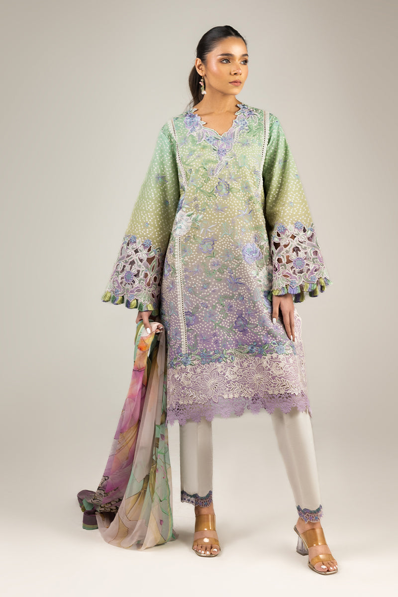 Mushq | Manaram Luxury Lawn 25 | Glittering Grace - Official Mushq stockist in UK - Sakeena London