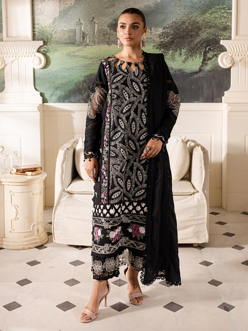 Parishay | Mira Winter | MW-07 | 3 PC Crepe - Official Parishay stockist in UK - Sakeena London