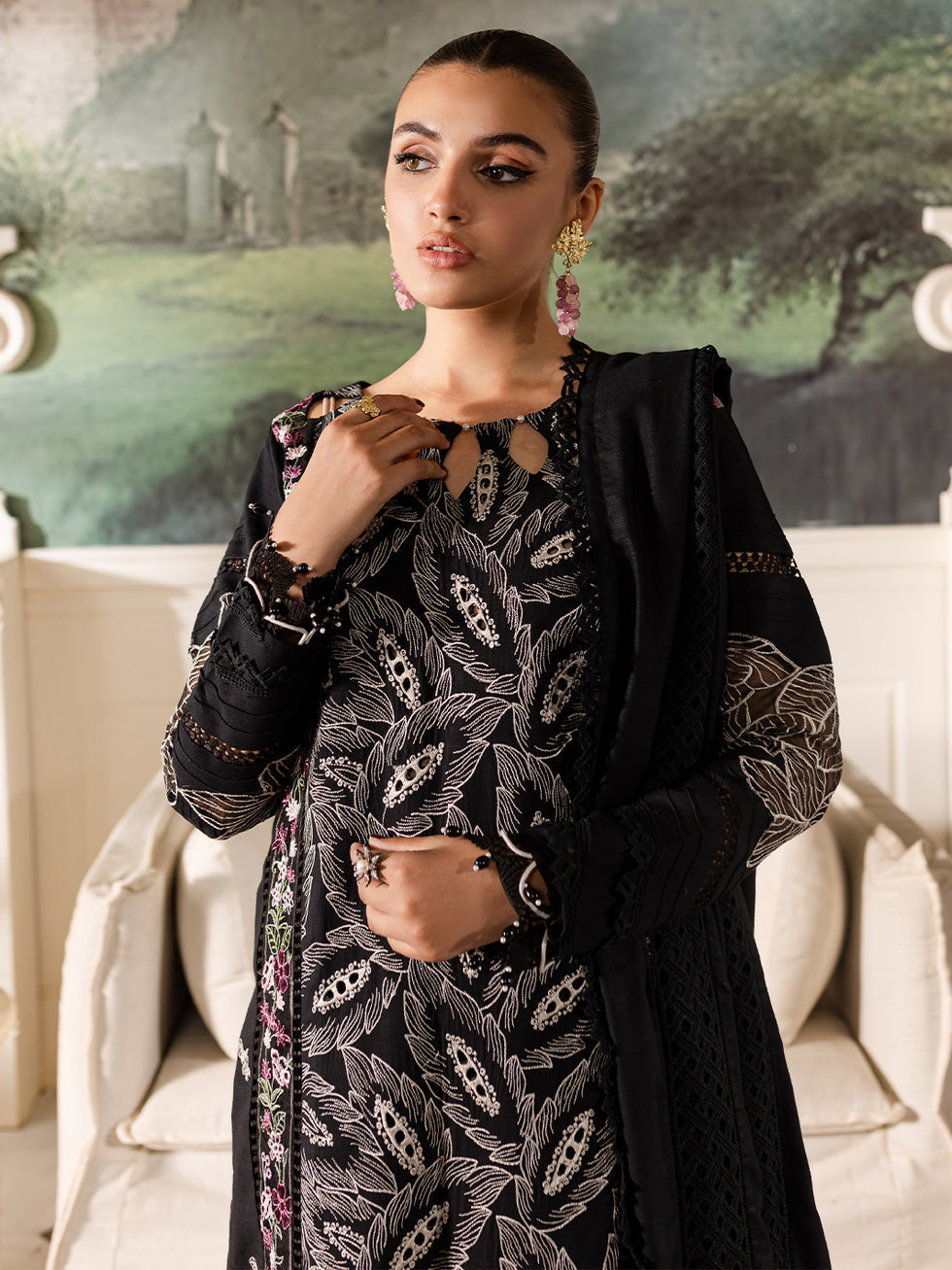 Parishay | Mira Winter | MW-07 | 3 PC Crepe - Official Parishay stockist in UK - Sakeena London