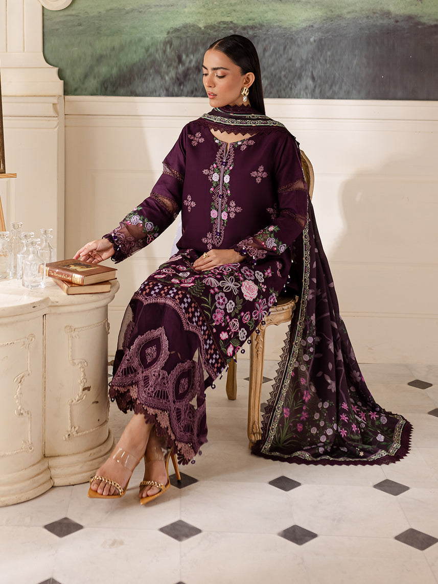 Parishay | Mira Winter | MW-10 | 3 PC Crepe - Official Parishay stockist in UK - Sakeena London