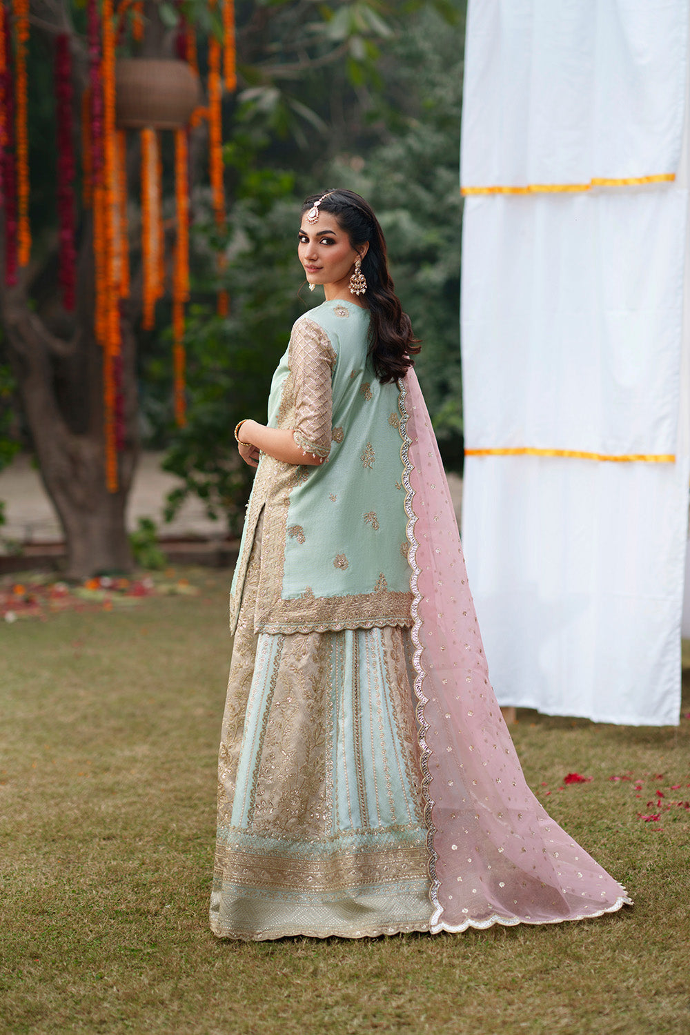 Maryum N Maria | Husn Wedding Formals | PINK PISTACHIO - MWS5640