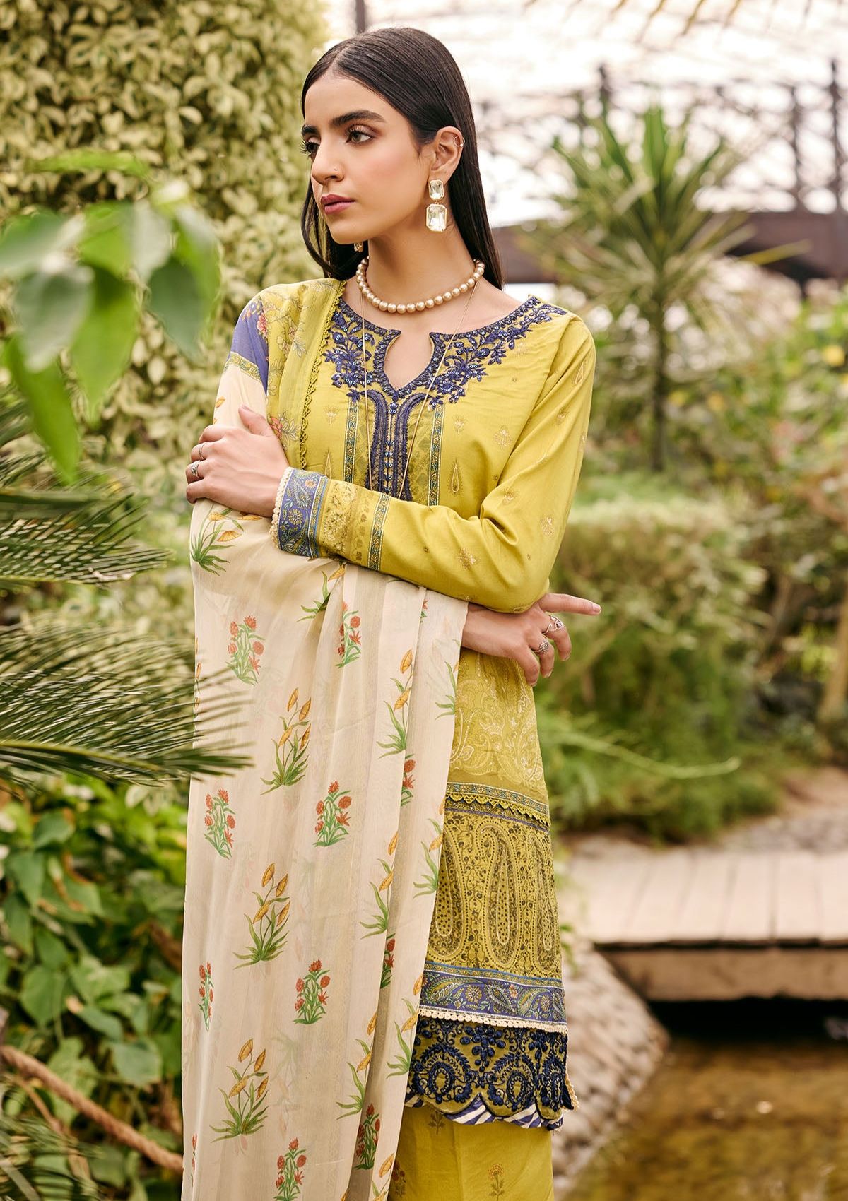 Lawn Collection - Motifz - Umang - MU#3532-CERULEAN